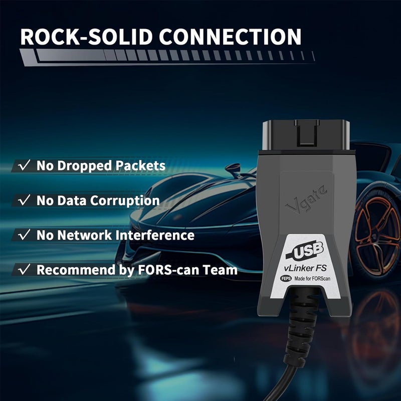 vLinker VGATE FS USB FORScan OBD2 Adapter for HS/MS-CAN Auto Switch, Wire OBD2 USB FORScan Adapter Code Readers & Scanner Diagnostic Tools - Image 4